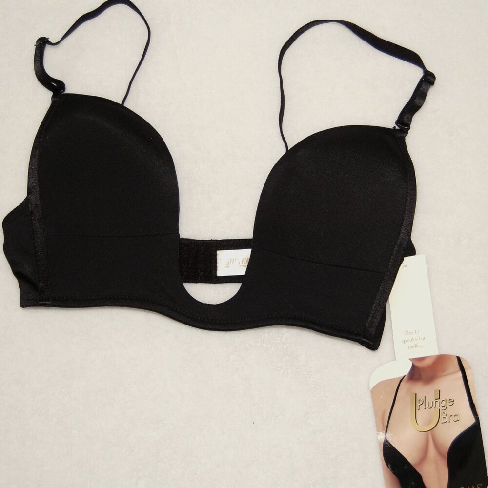 NWT Fashion Forms, Size 34B, U Plunge Bra, Black - Picture 2 of 6